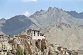 Ladakh - Lamayuru Gompa built on a mountain spur 